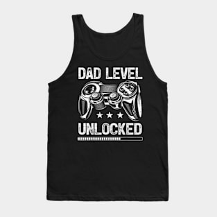 Mens Dad Level Unlocked  Video Gamer Father's Day Tank Top